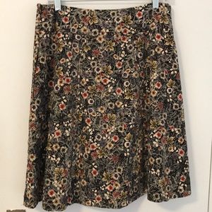Anthropologie velvet swing skirt, fully lined.